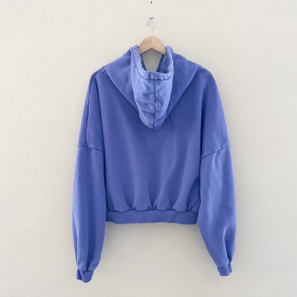 PopFlex Cloud Full Zip Hoodie Small Med Violet Cotton Fleece Casual Activewear - Picture 3 of 9